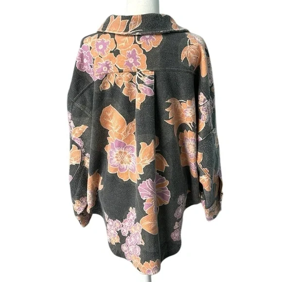 Free People Printed Ruby Jacket in Charcoal Combo Size Med NWT - Picture 7 of 16